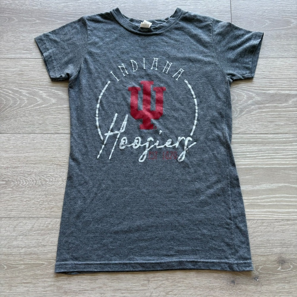 Womens Gray University Of Indiana Hoosiers Basketball‎ T-Shirt Size M